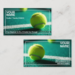 Anpassad text, Baseline Boost Padel- eller Tennist Visitkort