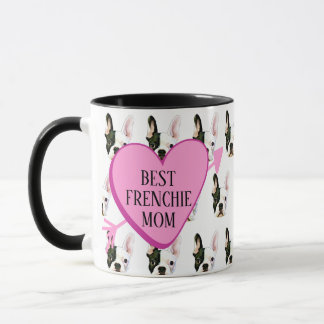 Anpassad text Bästa Frenchie-Mamma Kaffe kopp