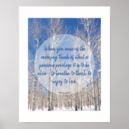 Anpassad Text Blå Himmel Hög Rävbräda I Snö Foto Poster