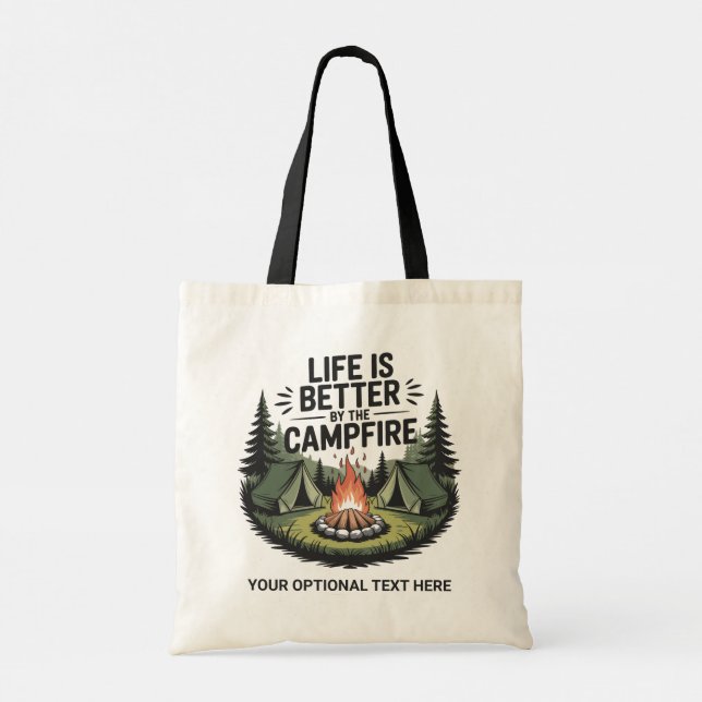 Anpassad text Camping Tygkasse (Baksida)
