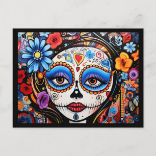 Anpassad text 💀 Día de Muertos Vykort
