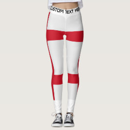 Anpassad Text England Fotbollsfan Leggings