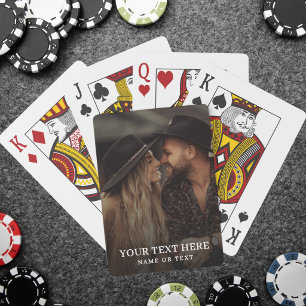 Anpassad text Enkel Foto Casinokort