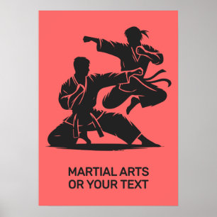 Anpassad text & färg för kampsport poster