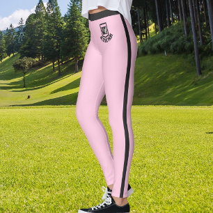 Anpassad text för husdjursfoto i rosa och svarta r leggings