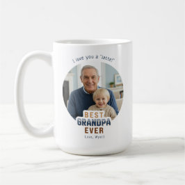 Anpassad Text Foto Bästa Farfar Någonsin Kaffemugg