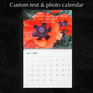 Anpassad text & foton Inspiration Bibelns vers Kalender