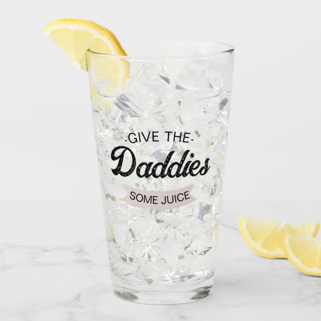 Anpassad text Ge Daddie viss juice Glaskopp (Framsida Ice)