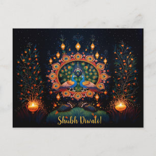 Anpassad text 🦚🛕🤩 Glad Diwali Vykort