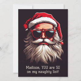 Anpassad text Grumpy Santa Julkort