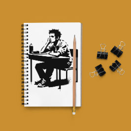 Anpassad text Grunge Student Konst Anteckningsbok