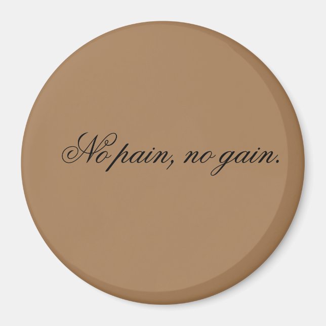 Anpassad text | gym motivation | Och Ljusbrun, Magnet (Framsidan)