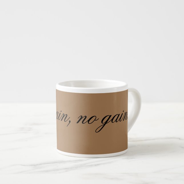 Anpassad text | gymmotivation | Och Ljusbrun, Espressomugg (Framsida höger)