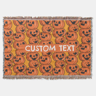 Anpassad text Halloween Glada pumpor Personlig Filt