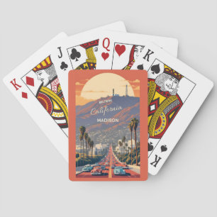 Anpassad text Hollywood Kalifornien Casinokort