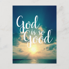 Anpassad text Inspirerande Sol & Hav Gud är Så God Vykort