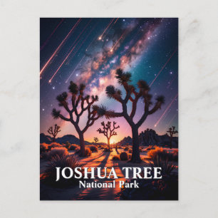 Anpassad text Joshua Tree Natthimmel Kosmisk Lands Vykort
