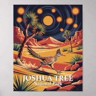 Anpassad text Joshua Tree Wildlife Roadrunner Dese Poster