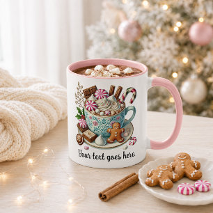 Anpassad text jul varm choklad mugg