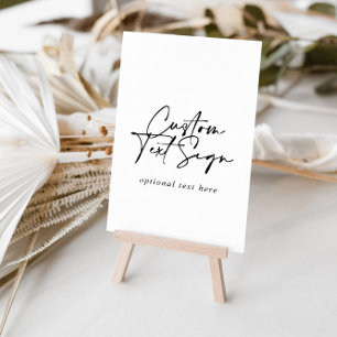 Anpassad text kalligrafi modern elegant skylt
