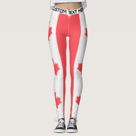 Anpassad Text Kanada Fotboll Leggings