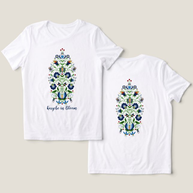 Anpassad text Kashubisk trädgårdskolonn T Shirt (Design fram och bak)