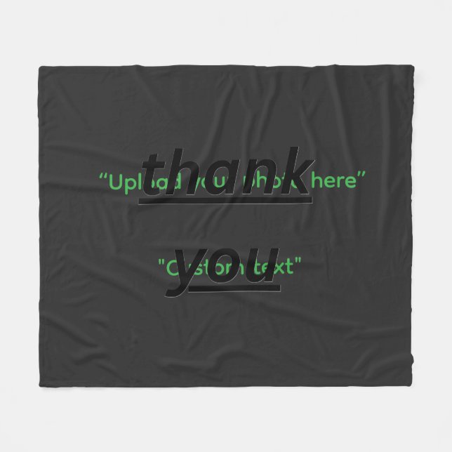 Anpassad text & Ladda upp ditt foto Personlig Fleecefilt (Framsidan (Horisontell))
