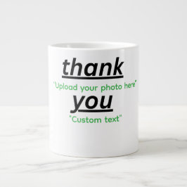 Anpassad text & Ladda upp ditt foto Personlig Jumbo Mugg