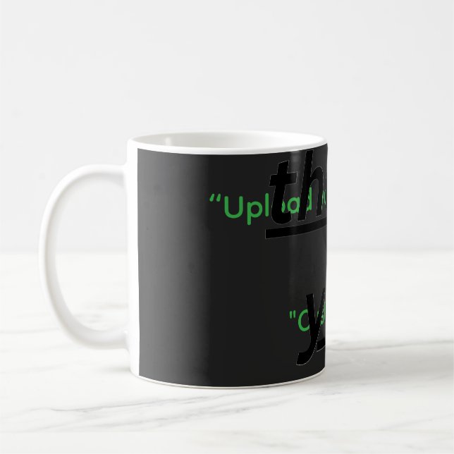 Anpassad text & Ladda upp ditt foto Personlig Kaffemugg (Vänster)