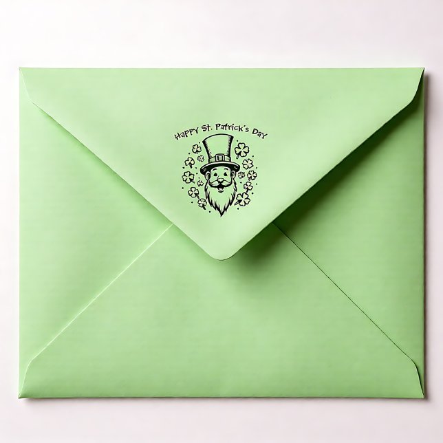 Anpassad text, Leprechaun Pop Stämpel (Custom text, Leprechaun Pop Rubber Stamp)