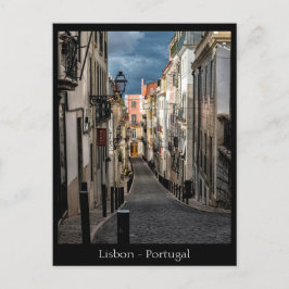 Anpassad text Lissabon gata, Portugal vykort
