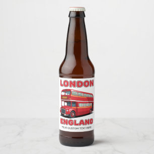 Anpassad text London England Ölflaska Etikett