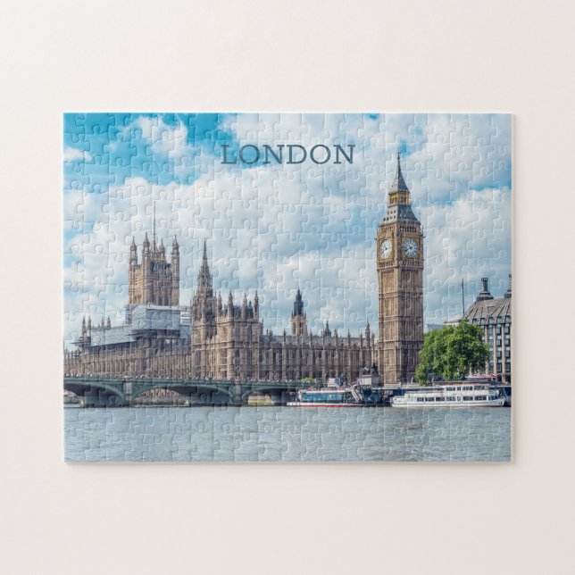Anpassad text London Pussel (Horisontell)