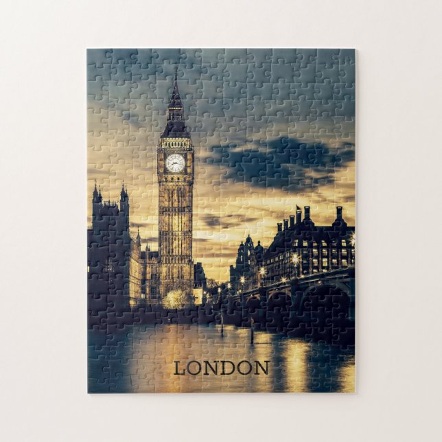 Anpassad text London Pussel (Vertikal)