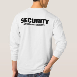 Anpassad Text Mäns Säkerhetsbesättning Personal Te T Shirt