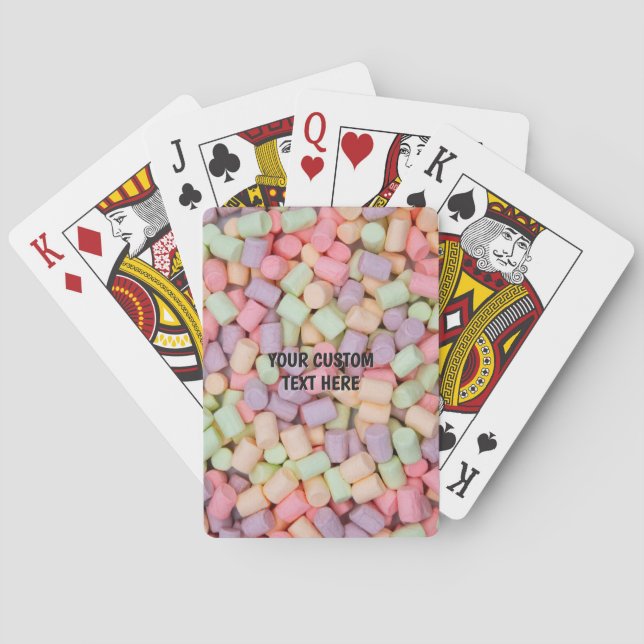 Anpassad text Marshmallows Casinokort (Baksidan)
