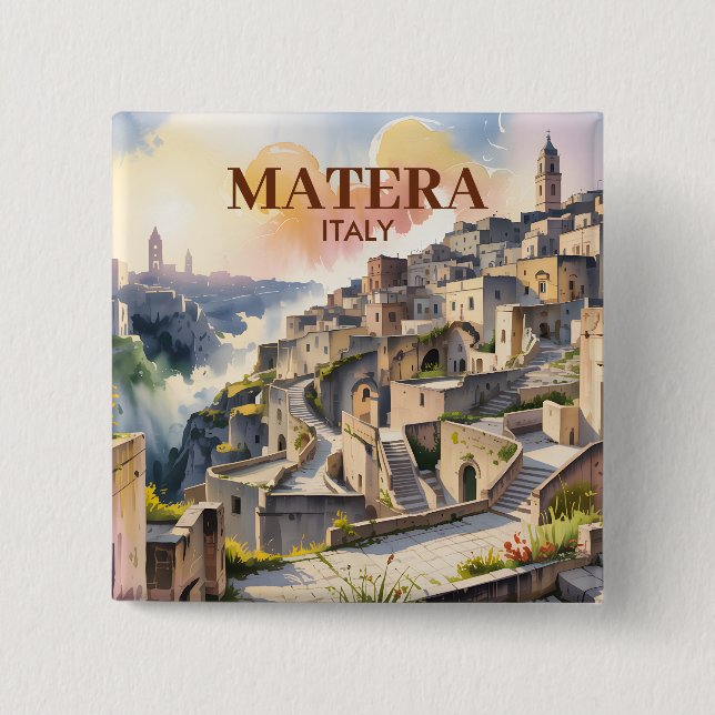 Anpassad text Matera Italien Resa Sassi di Matera Knapp (Framsida)