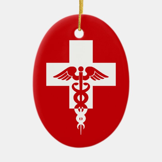 Anpassad text Medicinsk professionell prydnad Julgransprydnad Keramik (Framsidan)