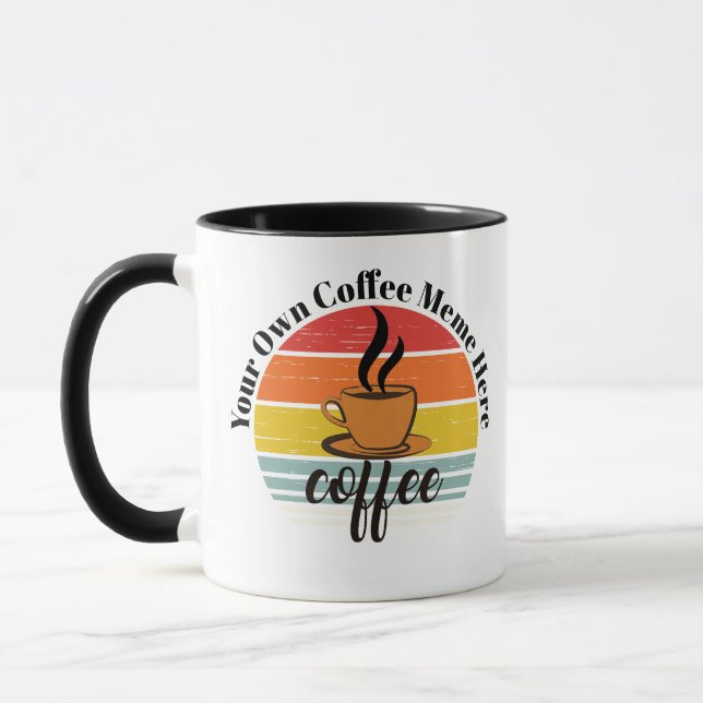 Anpassad Text Meme Mugg - Personlig Rolig Kaffe  (Vänster)