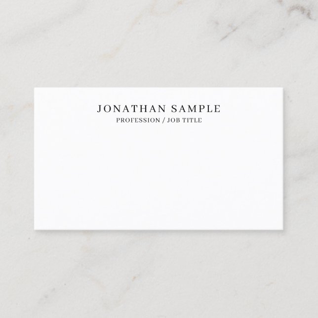 Anpassad text Modern Elegant Mall Minimalistisk Visitkort (Framsida)