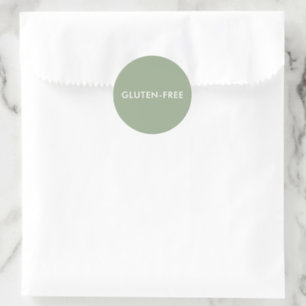 Anpassad text Modern Sage Green Glutenfri etikett