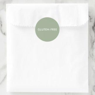 Anpassad text Modern Sage Green Glutenfri etikett