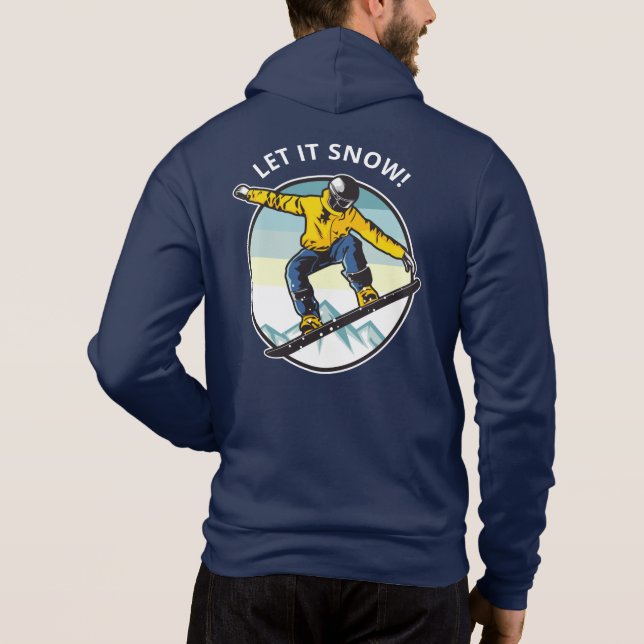 Anpassad text & namn SNOWBOARDÅKARE T Shirt (Baksida)