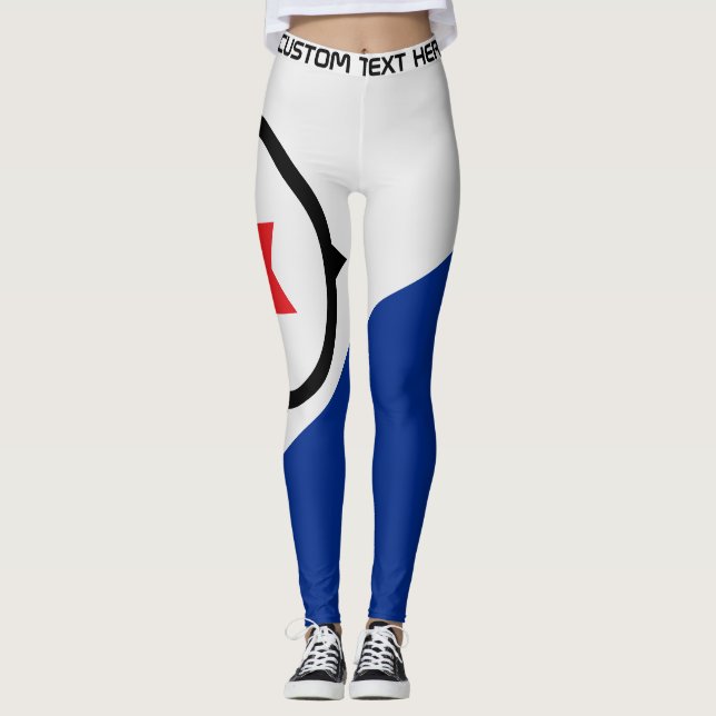 Anpassad text Nederländerna Fotboll Leggings (Framsida)