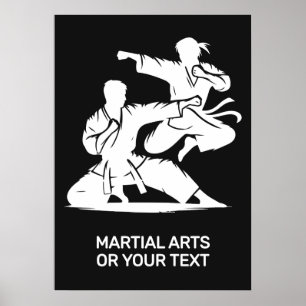 Anpassad text och färg för kampsport poster