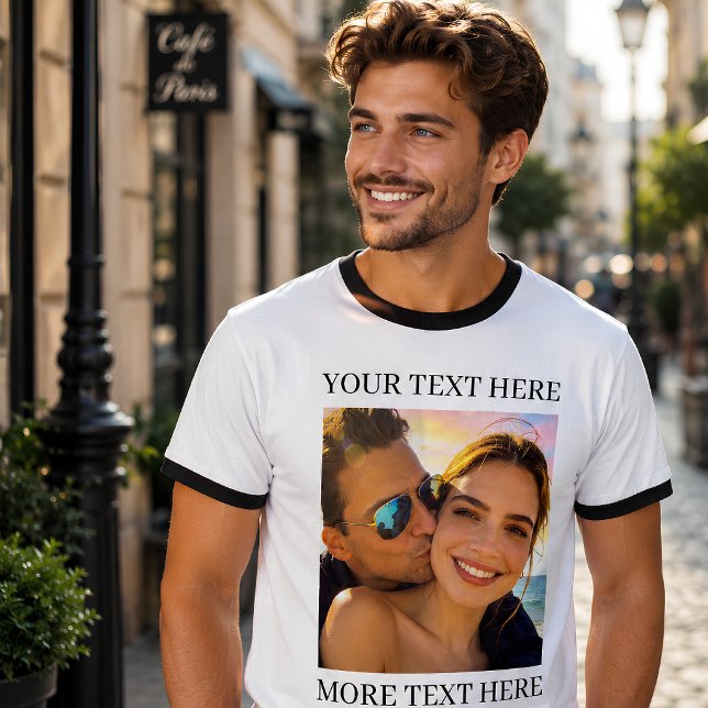 Anpassad text och foto t shirt (Skapare uppladdad)