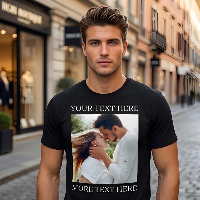 Anpassad text och foto t shirt (Skapare uppladdad)