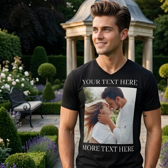 Anpassad text och foto t shirt (Skapare uppladdad)