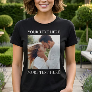 Anpassad text och foto t shirt