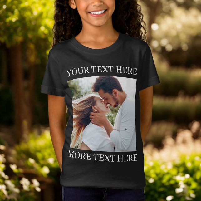 Anpassad text och foto t shirt (Skapare uppladdad)